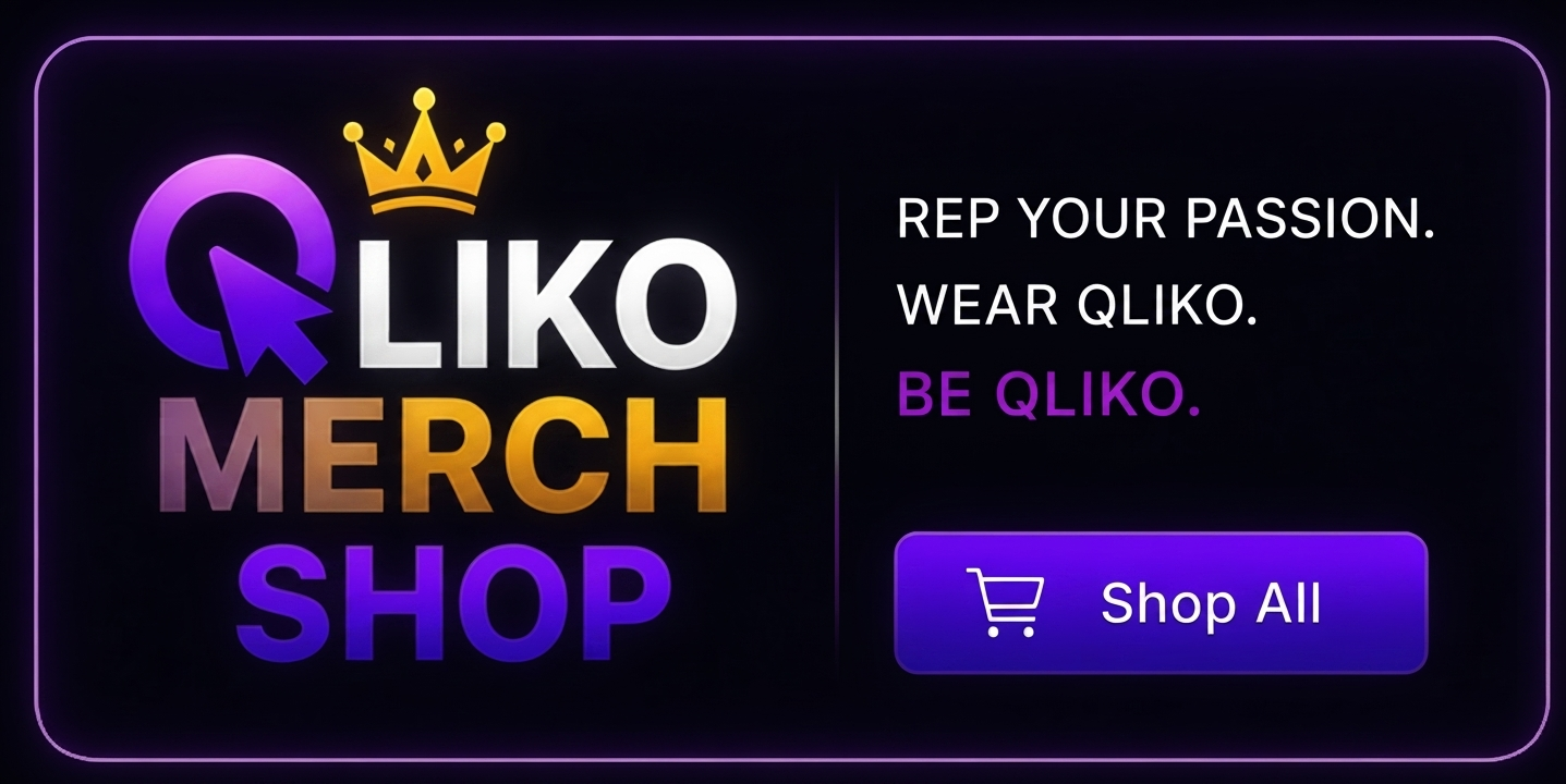 Qliko Merch Shop - Rep Your Passion. Wear Qliko. Be Qliko.